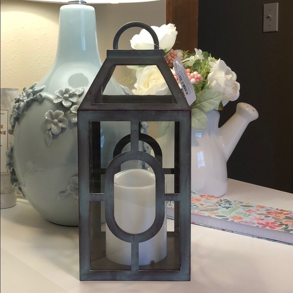 Other - Modern Farmhouse LED Lantern with Candle